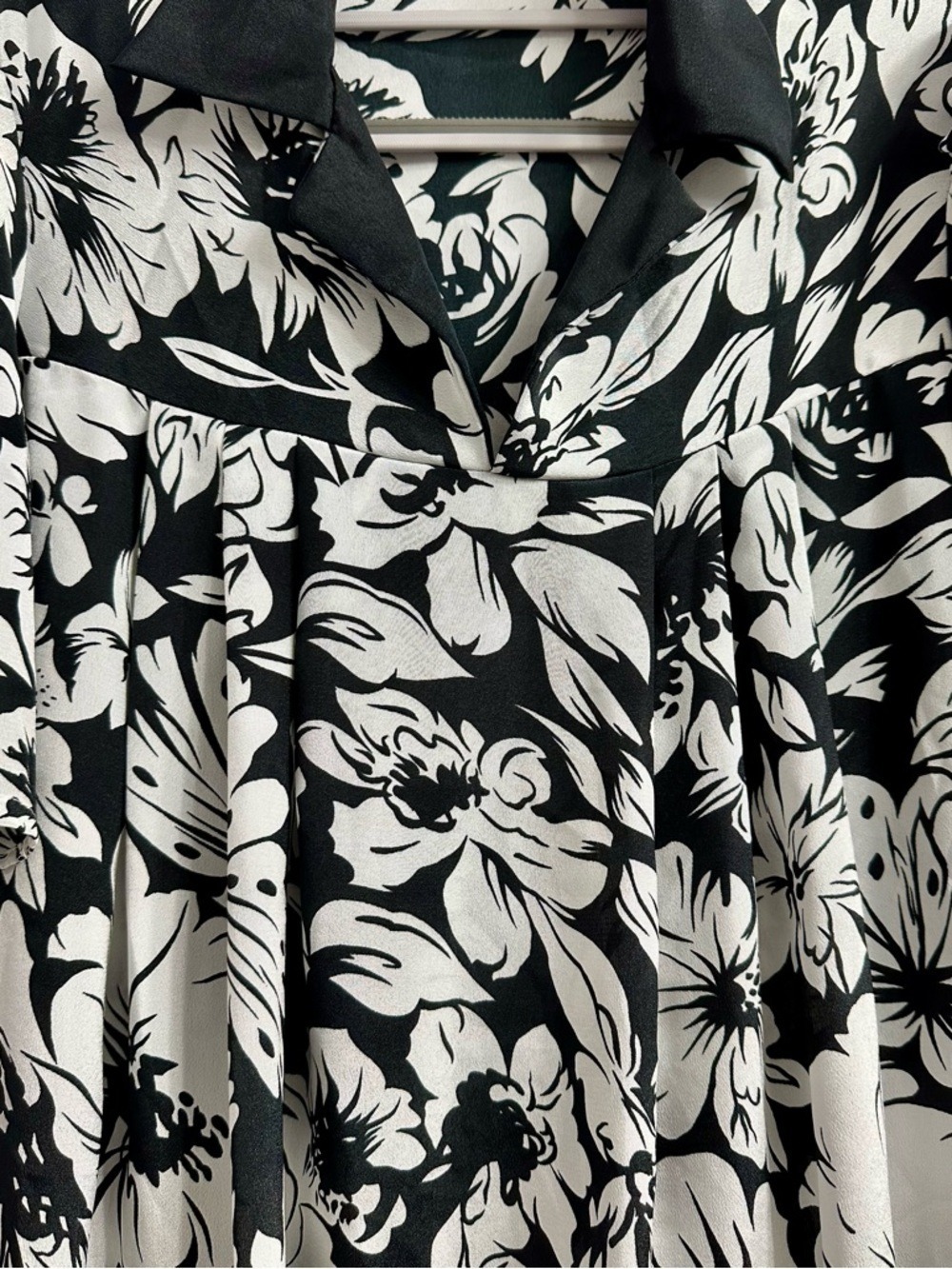 Susi Lee of California Vintage Black & White Floral Short-Sleeve Swing Dress - Picture 5 of 6